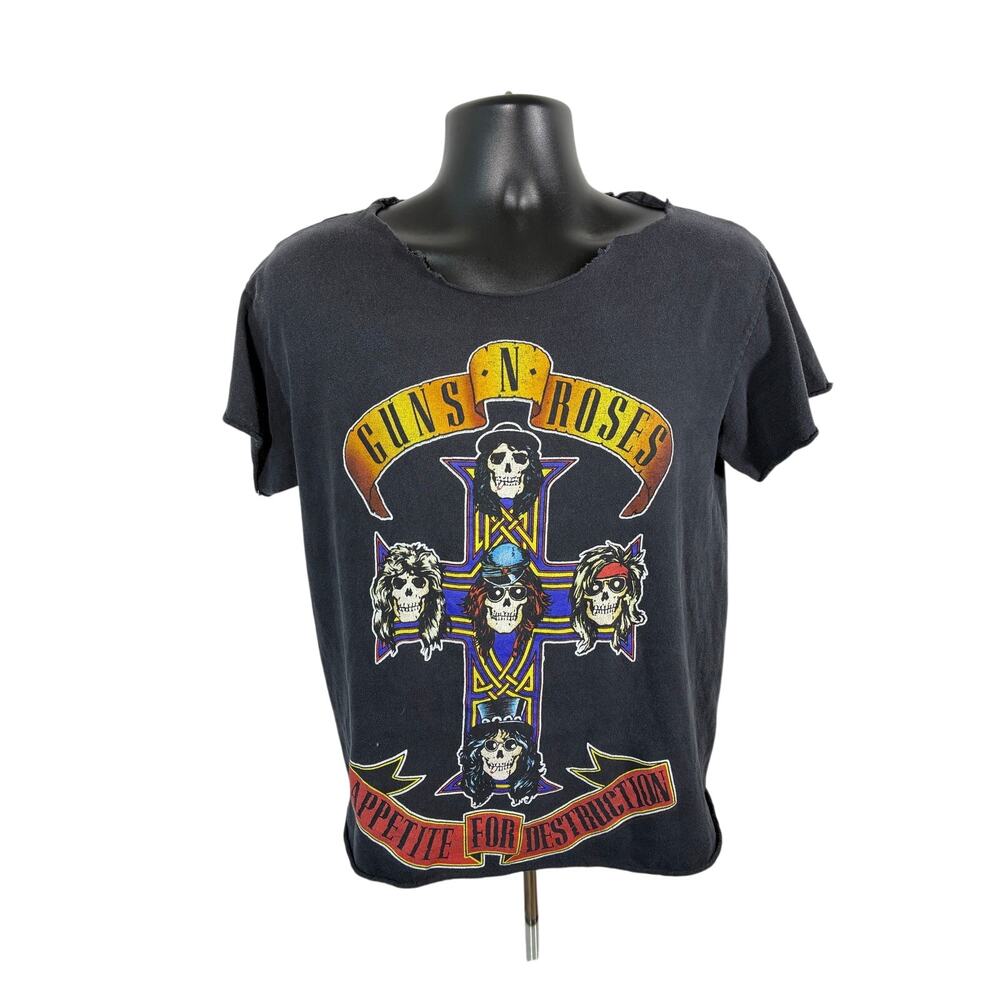 Guns N Roses Appetite For Destruction Distressed Cutoff Tee L